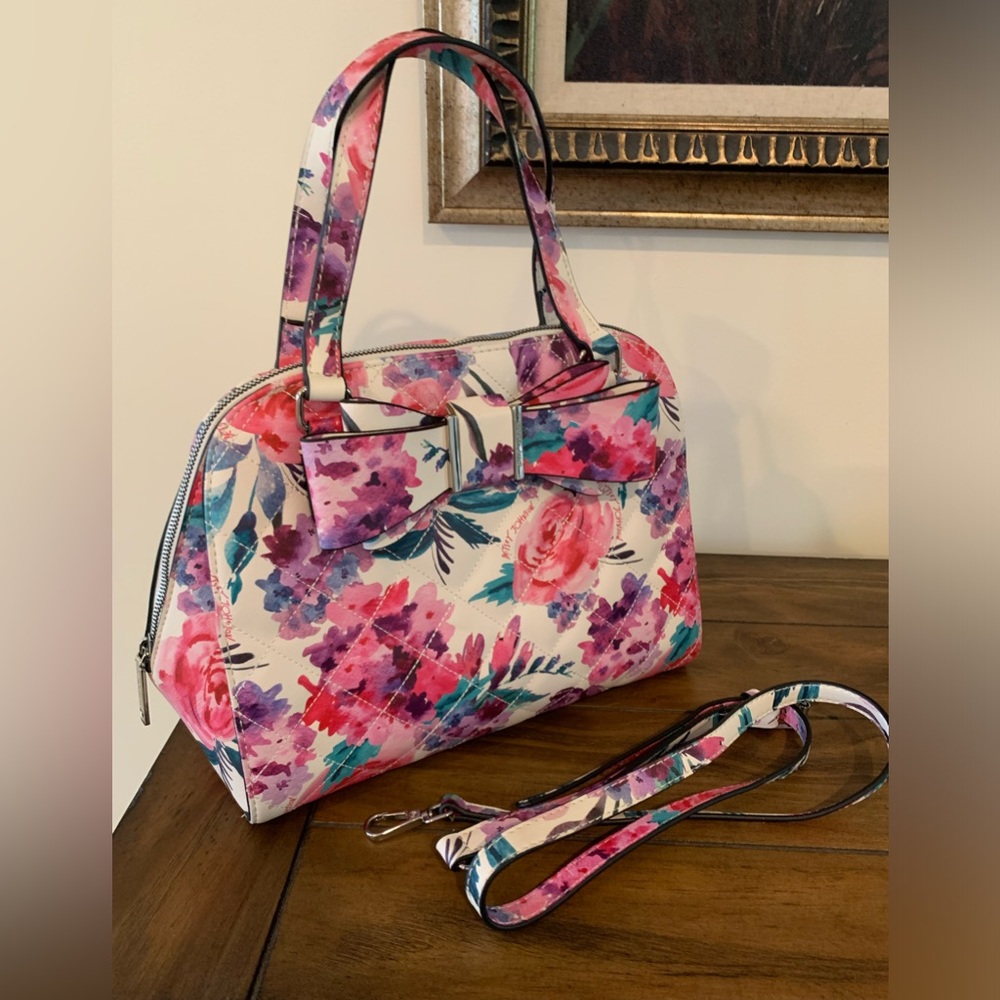 Betsey Johnson Pink Purple Floral Purse
